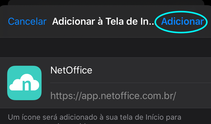 Toque em Adicionar